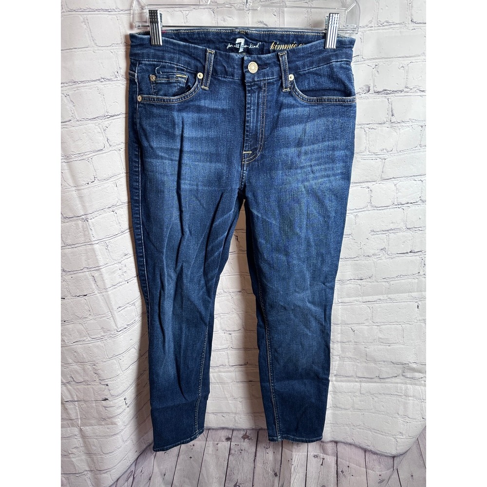 7 For All Mankind‎ Kimmie Crop Jeans Dark Wash Denim Womens Size 27